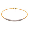 ESTATE .14CT DIAMOND 18KT WHITE AND YELLOW GOLD 3D CLASSIC BAR SNAKE BRACELET