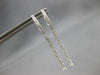 .93CT DIAMOND 18K WHITE GOLD 3D BY THE YARD CLIP ON CHANDELIER HANGING EARRINGS