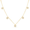 .63CT DIAMOND 14KT YELLOW GOLD MULTI FLOWER BY THE YARD CHANDELIER LOVE NECKLACE