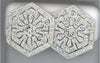 .25CT DIAMOND 14KT WHITE GOLD 3D ROUND FILIGREE OCTAGON CLIP ON HANGING EARRINGS
