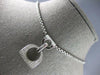 LARGE .75CT DIAMOND 14KT WHITE GOLD LOVE KNOT SEMI CIRCULAR FUN FLOATING PENDANT