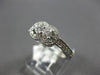 .54CT DIAMOND 14KT WHITE GOLD CLASSIC ROUND 2 STONE HALO FILIGREE FUN LOVE RING