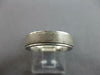 ESTATE 14KT WHITE GOLD MATTE & SHINY SOLID COMFORT FIT WEDDING ANNIVERSARY RING