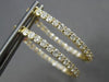 2.25CT DIAMOND 18KT YELLOW GOLD 3D ROUND INSIDE OUT OVAL HOOP HANGING EARRINGS