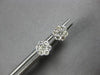 ESTATE .51CT DIAMOND 14KT WHITE GOLD 3D CLUSTER FLOWER FUN STUD EARRINGS