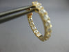 1.06CT DIAMOND 14KT YELLOW GOLD 3D ROUND INSIDE OUT OVAL HUGGIE HANGING EARRINGS