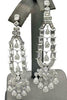 EXTRA LARGE 11.61CT DIAMOND 18KT WHITE GOLD COCKTAIL CHANDELIER HANGING EARRINGS