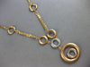 ESTATE .32CT DIAMOND 14KT TRI COLOR GOLD 3D MULTI CIRCULAR LARIAT LOVE NECKLACE