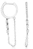 .29CT DIAMOND 14KT WHITE GOLD 3D ROUND BY THE YARD CHANDELIER HANGING EARRINGS