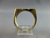 ESTATE LARGE .12CT DIAMOND 14KT WHITE AND YELLOW GOLD DAD MEN RING