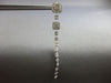LONG 1.19CT DIAMOND 14KT WHITE GOLD ROUND & BAGUETTE CHANDELIER HANGING EARRINGS