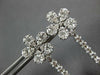 EXTRA LARGE 3.65CT DIAMOND 18KT WHITE GOLD 3D FLOWER CHANDELIER HANGING EARRINGS