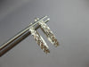 ESTATE .93CT DIAMOND 14KT WHITE GOLD 3D CLASSIC INSIDE OUT HOOP HANGING EARRINGS