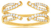 ESTATE .38CT DIAMOND 14KT YELLOW GOLD CLASSIC ROUND MULTI LEAF FUN TENSION RING