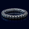 1.61CT BLACK DIAMOND 14KT WHITE GOLD 3D ROUND ETERNITY WEDDING ANNIVERSARY RING