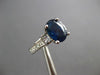 3.18CT DIAMOND AAA SAPPHIRE 14K WHITE GOLD OVAL & PRINCESS ENGAGEMENT RING 27323