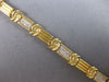 LARGE 1.0CT DIAMOND 14KT YELLOW GOLD 2 ROW LOVE KNOT MULTI LINK TENNIS BRACELET