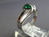 .43CT DIAMOND & AAA EMERALD 14K WHITE GOLD TRILLION & ROUND CRISS CROSS FUN RING