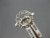 ESTATE LARGE .90CT DIAMOND PLATINUM 3D HALO SEMI MOUNT ENGAGEMENT RING #23753