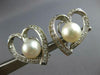 LARGE .75CT DIAMOND & AAA SOUTH SEA PEARL 14K WHITE GOLD CLIP ON EARRINGS #27481
