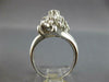 LARGE 1.26CT DIAMOND 14KT WHITE GOLD CLASSIC CLUSTER FLORAL CRISS CROSS FUN RING