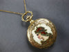 ANTIQUE 14KT YELLOW GOLD FILIGREE MULTI COLOR ENAMEL POCKET WATCH/PENDANT #28130