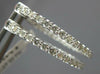 1.50CT DIAMOND 14KT WHITE GOLD CLASSIC 2MM INSIDE OUT OVAL HOOP HANGING EARRINGS