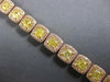 LARGE PINK & INTENSE FANCY YELLOW DIAMOND 18K YELLOW & ROSE GOLD TENNIS BRACELET