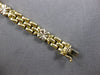 ESTATE 14KT WHITE & YELLOW GOLD MULTI FLOWER PANTHER LINK ITALIAN LOVE BRACELET