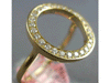 ESTATE .33CT DIAMOND 14KT YELLOW GOLD 3D CLASSIC ROUND CIRCLE OF LIFE FUN RING