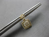 ESTATE .62CT DIAMOND 14KT YELLOW GOLD 3D CLUSTER SQUARE FUN HANGING EARRINGS