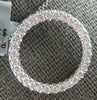 ESTATE .51CT DIAMOND 18KT WHITE GOLD 3D ROUND CIRCLE OF LIFE FLOATING PENDANT