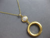 .16CT DIAMOND 14KT YELLOW GOLD 3D MATTE & SHINY CIRCLE OF LIFE FLOATING PENDANT