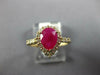 ESTATE 1.57CT DIAMOND & AAA RUBY 14K YELLOW GOLD PEAR SHAPE HALO ENGAGEMENT RING