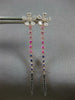 1.38CT WHITE & BLACK DIAMOND & AAA MULTI COLOR SAPPHIRE 14KT ROSE GOLD EARRINGS