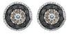 1.84CT WHITE BLACK & MOCHA DIAMOND 18K WHITE & BLACK GOLD FILIGREE STUD EARRINGS