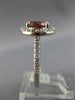 3.62CT DIAMOND & AAA PINK TOURMALINE 14KT WHITE GOLD ROUND HALO ENGAGEMENT RING