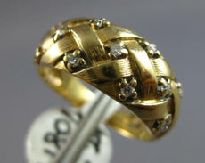 .26CT DIAMOND 14KT YELLOW GOLD MATTE & SHINY WOVEN CRISS CROSS ANNIVERSARY RING