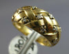 .26CT DIAMOND 14KT YELLOW GOLD MATTE & SHINY WOVEN CRISS CROSS ANNIVERSARY RING