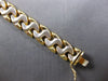 ESTATE WIDE 14KT WHITE & YELLOW GOLD MATTE & SHINY MULTI WAVE FUN BRACELET