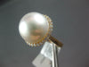 LARGE .37CT DIAMOND & AAA SOUTH SEA PEARL 18KT ROSE GOLD CLASSIC HALO LOVE RING