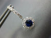 ESTATE 2.0CT DIAMOND & SAPPHIRE 18KT WHITE GOLD CLASSIC FLOWER HANGING EARRINGS