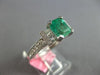 2.48CT DIAMOND & AAA EMERALD 18KT WHITE GOLD BAGUETTE & PRINCESS ENGAGEMENT RING