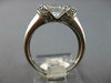 ESTATE LARGE 1.60CT CUBIC ZIRCONIA 14KT WHITE GOLD 3D V SHAPE ENGAGEMENT RING