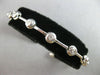.90CT DIAMOND 14K WHITE GOLD ROUND ETOILE BEZEL BY THE YARD LOVE TENNIS BRACELET