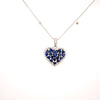 .80CT DIAMOND & AAA SAPPHIRE 18KT WHITE GOLD BY THE YARD LOVE FLOATING PENDANT