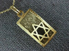 ESTATE 14KT YELLOW GOLD 3D CLASSIC RECTANGULAR STAR OF DAVID PENDANT #742