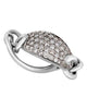 ESTATE .69CT DIAMOND 18K WHITE GOLD MULTI ROW OVAL FLEXIBLE FUN ANNIVERSARY RING