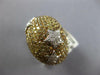 EXTRA LARGE 4.06CT WHITE & CANARY DIAMOND 18KT YELLOW GOLD 3D SHOOTING STAR RING