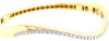 ESTATE .48CT DIAMOND 18KT YELLOW GOLD CLASSIC DOUBLE WAVE CUFF BANGLE BRACELET